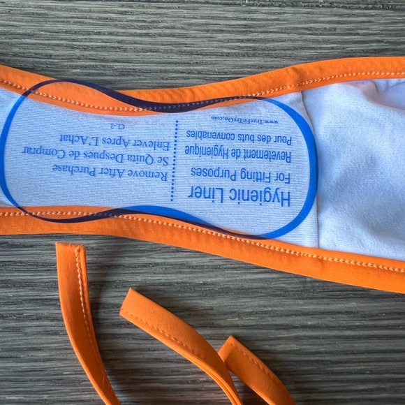 Balmain Sunset Print Bikini Set Palm Tree in Orange Polyamide sz 42 US 10 - Picture 9 of 11